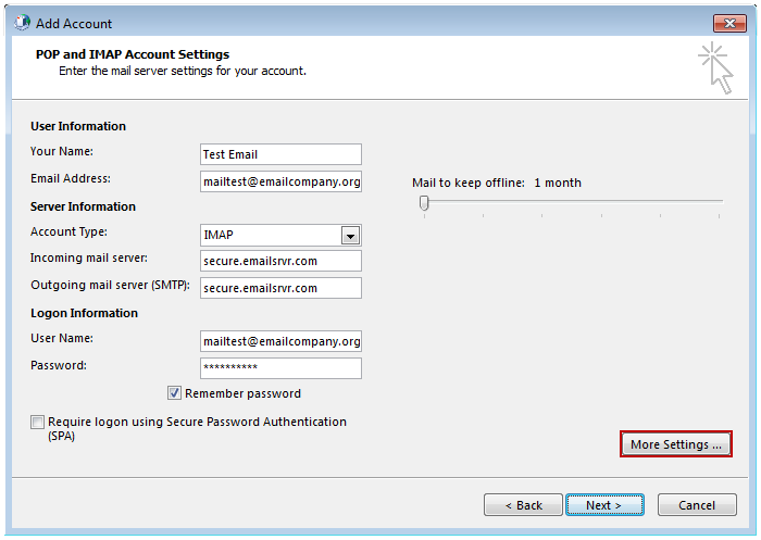 Enterprise Mail Setup Outlook 2016 Imap Holland Computers Inc