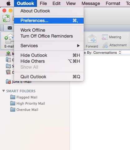 mac mail contacts default settings on osx